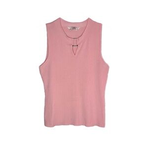 JohnPaulRichard Pink Knit Tank Top